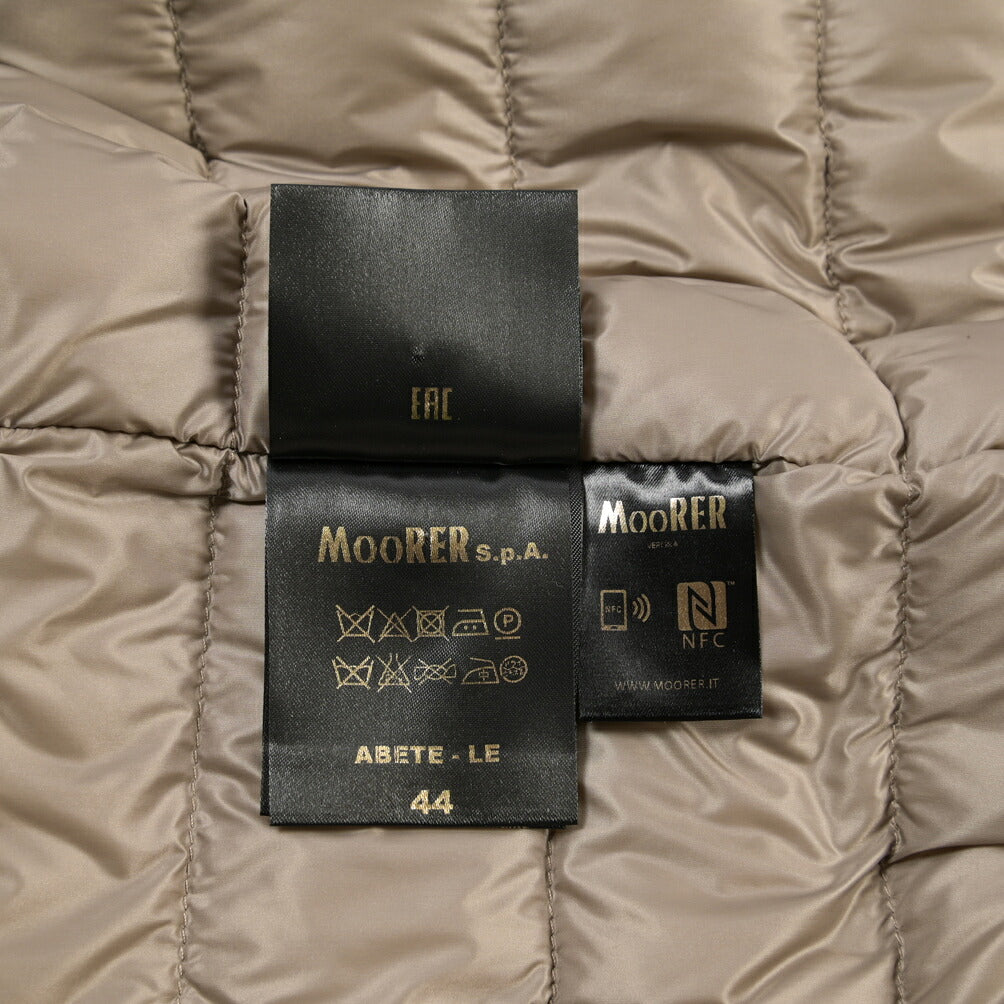 MOORER “ABETE-LE” ウール混カシミヤ スタンドカラーダウンコート / レディース