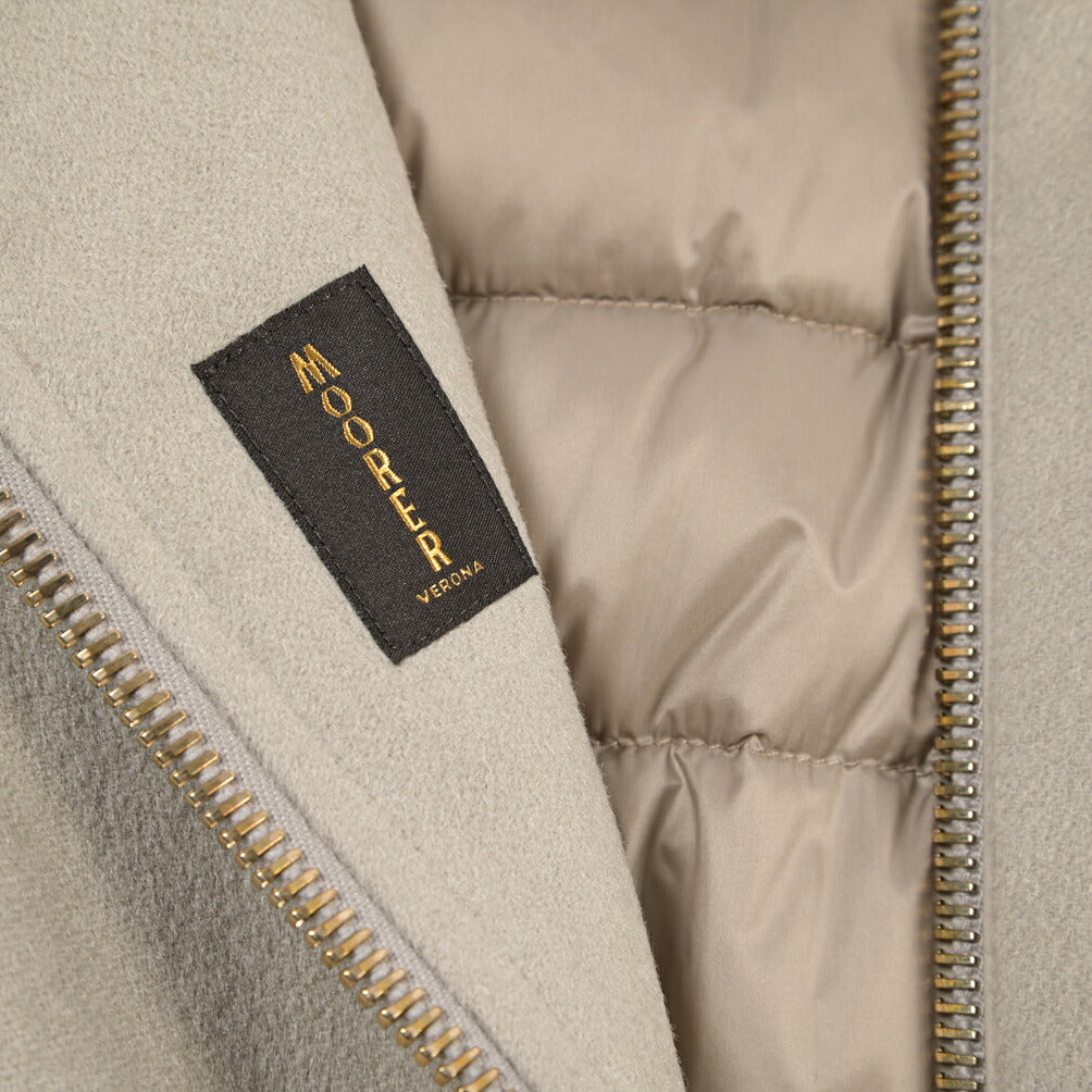 MOORER “ABETE-LE” ウール混カシミヤ スタンドカラーダウンコート / レディース