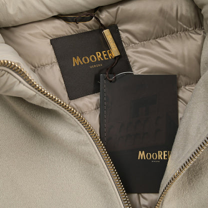 MOORER “ABETE-LE” ウール混カシミヤ スタンドカラーダウンコート / レディース