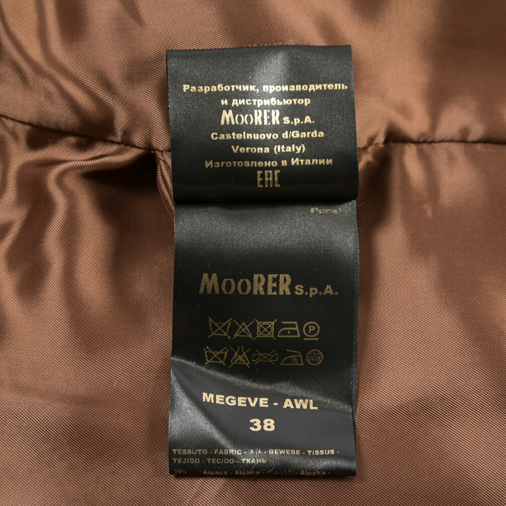 MOORER “MEGEVE-AWL” アルパカ混ヴァージンウール 3WAYフーディーダウンコート / レディース