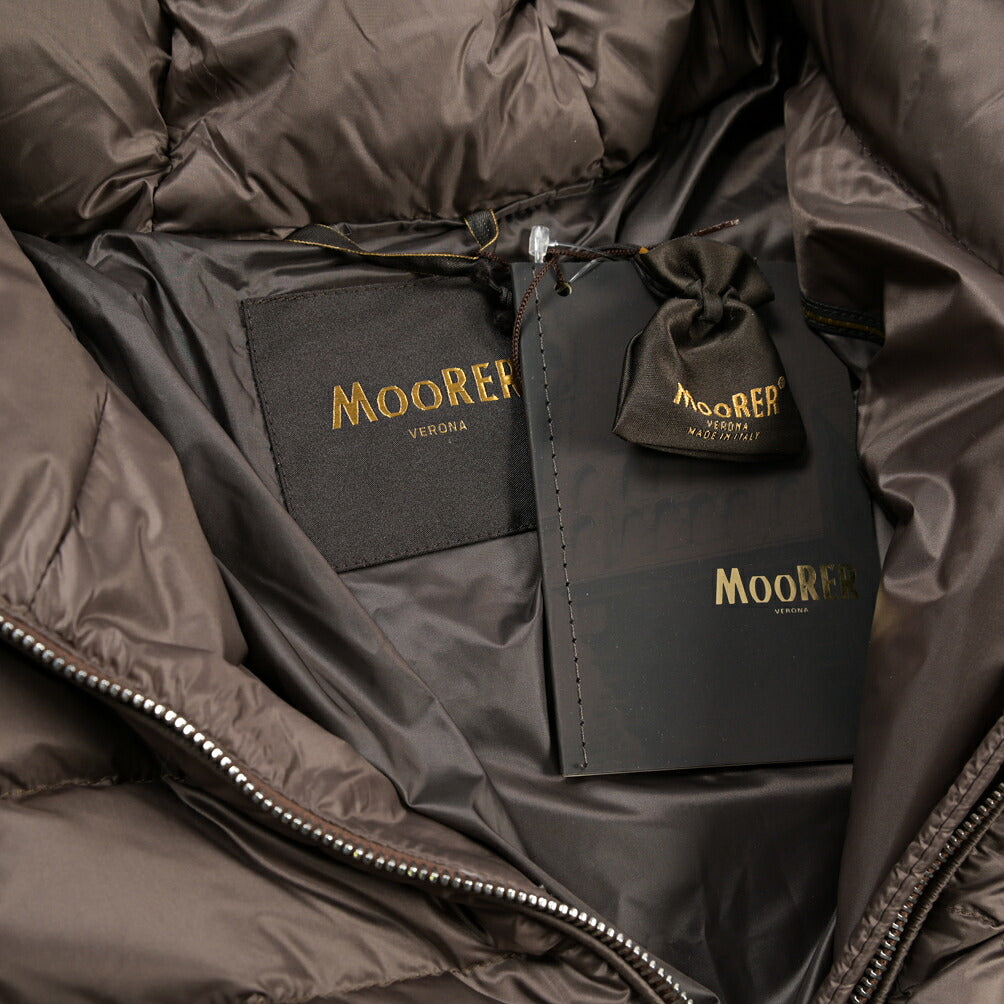 MOORER “MEGEVE-AWL” アルパカ混ヴァージンウール 3WAYフーディーダウンコート / レディース