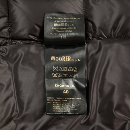 MOORER “ZAGARA-IL” カシミヤ100% ファーフード付きダウンコート / レディース