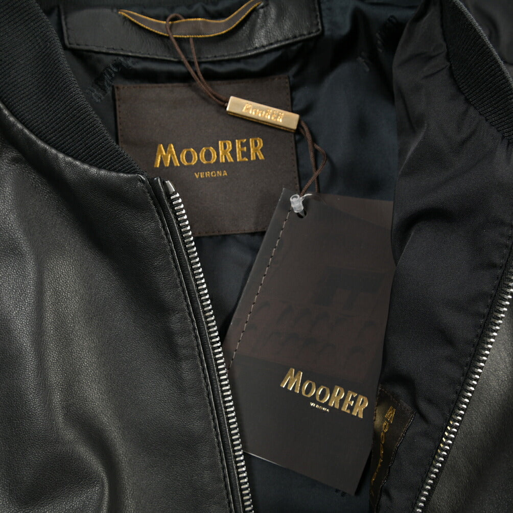 MOORER “NYMPHE-PEK” 異素材コンビ MA-1ブルゾン / レディース