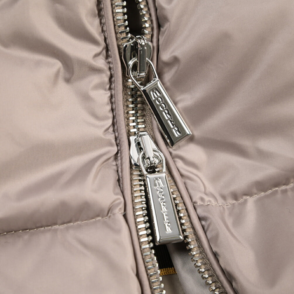MOORER “FABULA-CZI” 異素材コンビ 3WAYスタンドカラーダウンコート / レディース