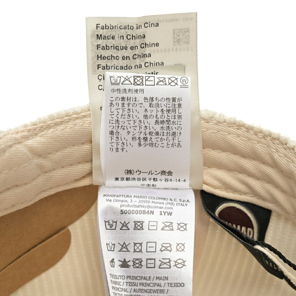 26-27AW COLMAR ORIGINALS コットン混 コーデュロイベースボールキャップ