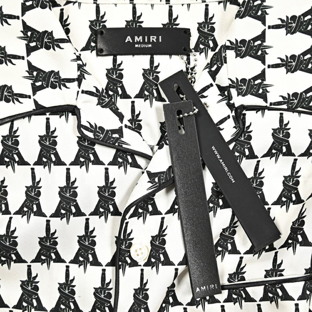 AMIRI シルク100% 半袖オープンカラーシャツ 開襟シャツ｜430539｜GUARDAROBA MILANO OFFICIAL STORE