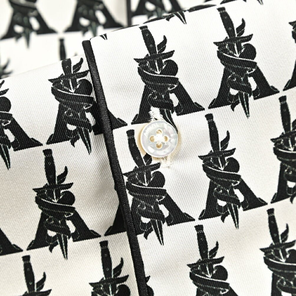 AMIRI シルク100% 半袖オープンカラーシャツ 開襟シャツ｜430539｜GUARDAROBA MILANO OFFICIAL STORE