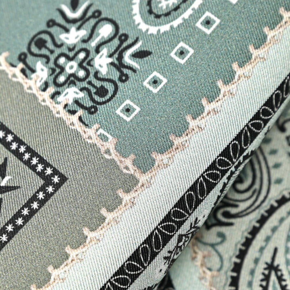 AMIRI シルク100% 半袖オープンカラーシャツ バンダナ柄開襟シャツ｜430541｜GUARDAROBA MILANO OFFICIAL STORE