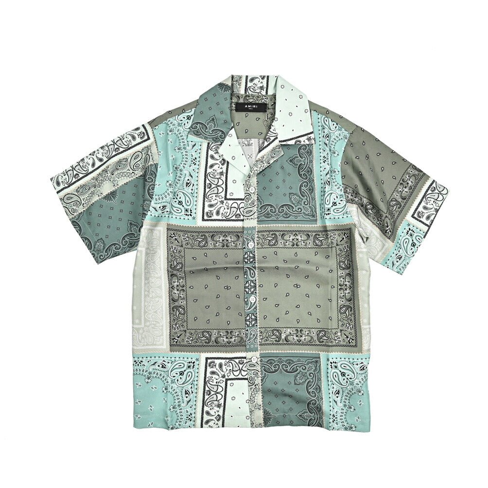AMIRI シルク100% 半袖オープンカラーシャツ バンダナ柄開襟シャツ｜430541｜GUARDAROBA MILANO OFFICIAL STORE