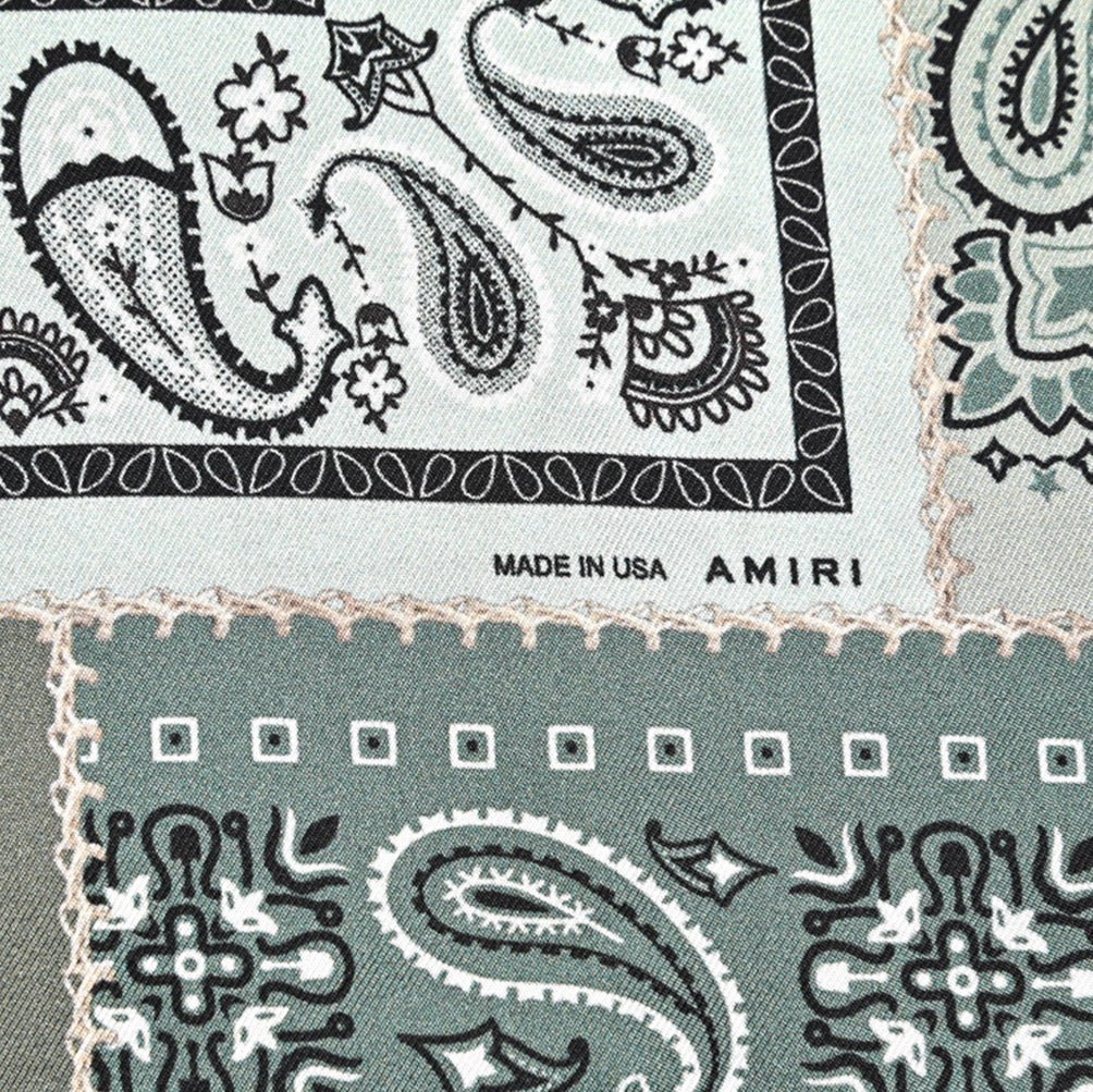 AMIRI シルク100% 半袖オープンカラーシャツ バンダナ柄開襟シャツ｜430541｜GUARDAROBA MILANO OFFICIAL STORE