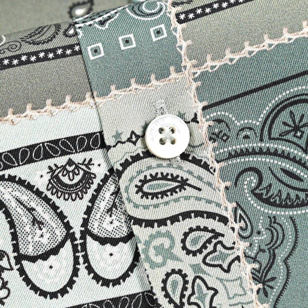 AMIRI シルク100% 半袖オープンカラーシャツ バンダナ柄開襟シャツ｜430541｜GUARDAROBA MILANO OFFICIAL STORE