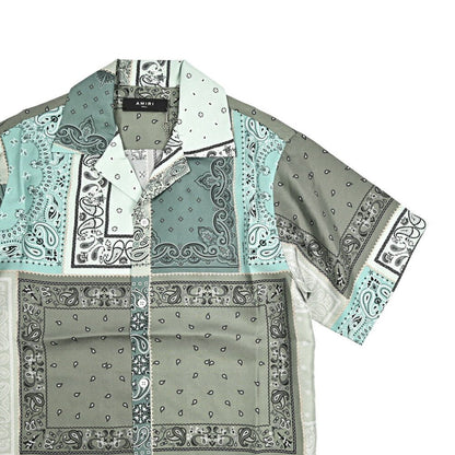 AMIRI シルク100% 半袖オープンカラーシャツ バンダナ柄開襟シャツ｜430541｜GUARDAROBA MILANO OFFICIAL STORE