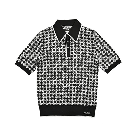 AMIRI ビスコース100% 半袖ニットポロシャツ｜430550-S｜GUARDAROBA MILANO OFFICIAL STORE