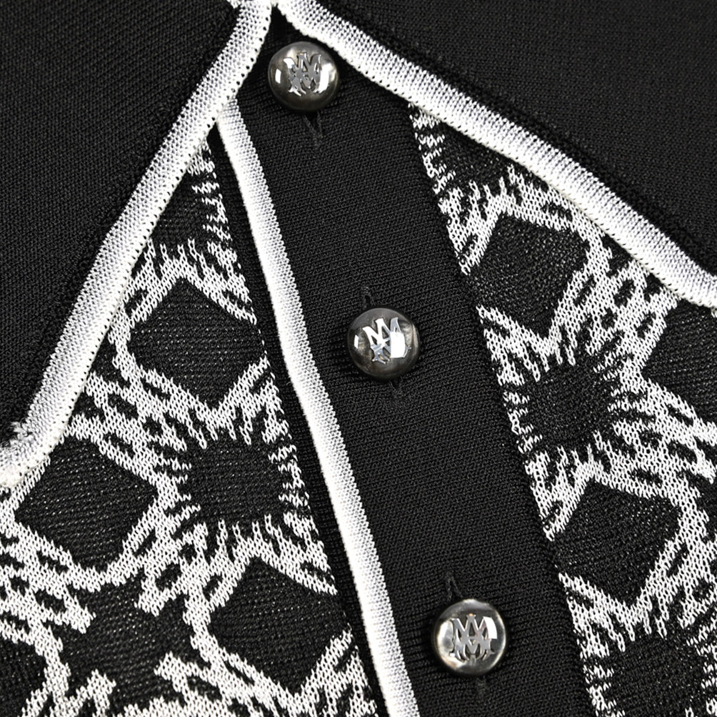 AMIRI ビスコース100% 半袖ニットポロシャツ｜430550-S｜GUARDAROBA MILANO OFFICIAL STORE