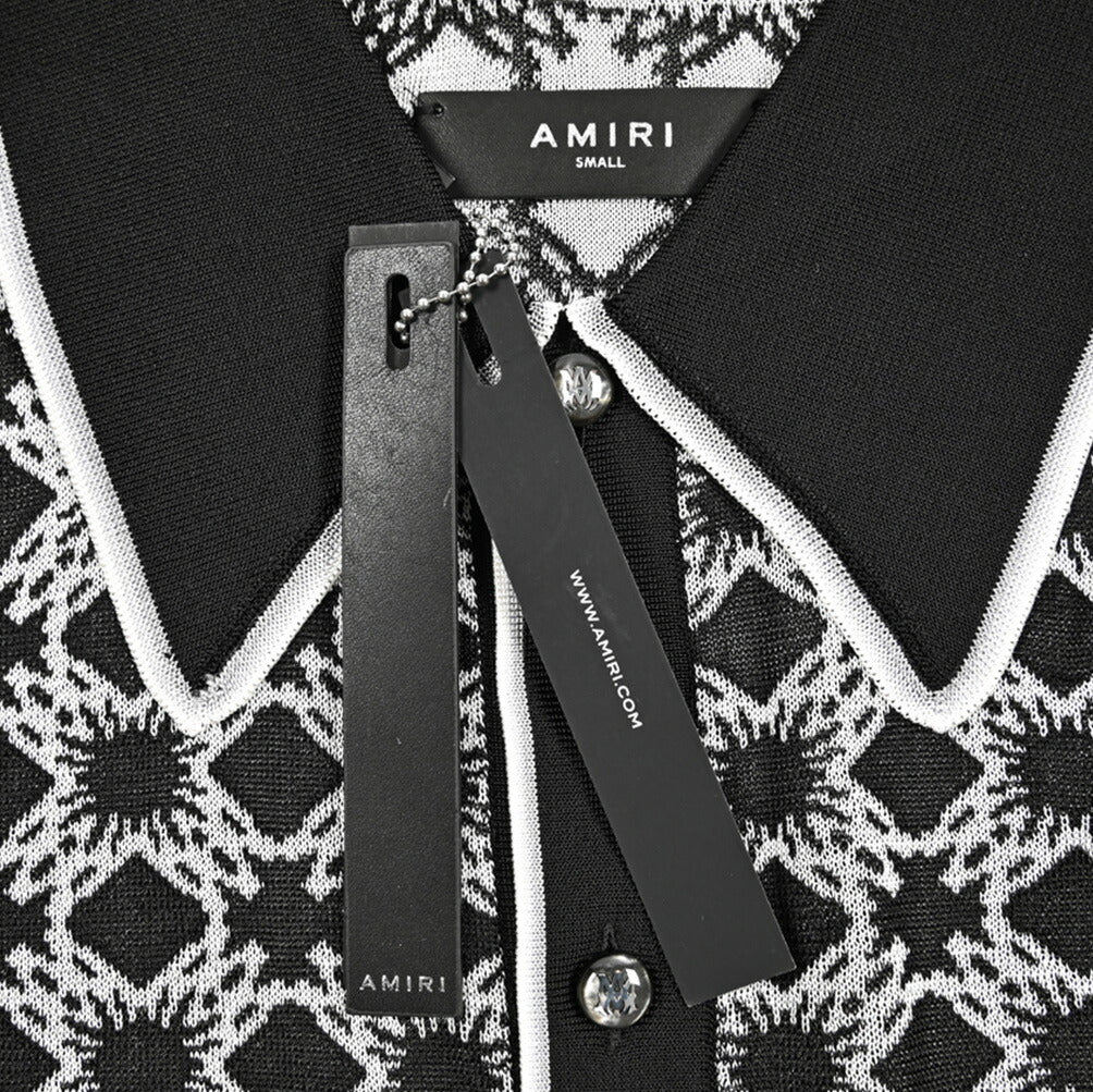 SALE｜AMIRI アミリ / ビスコース100% 半袖ニットポロシャツ / メンズ
