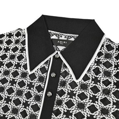 AMIRI ビスコース100% 半袖ニットポロシャツ｜430550-S｜GUARDAROBA MILANO OFFICIAL STORE