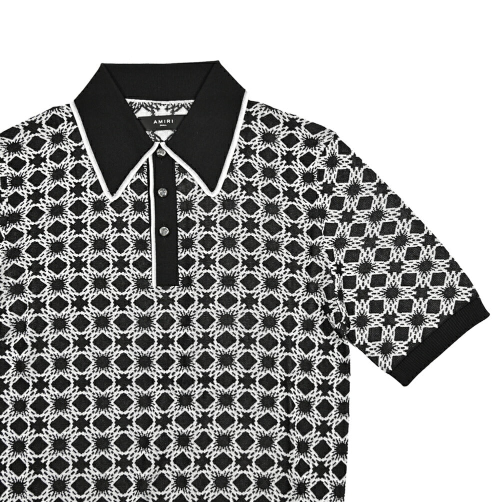 SALE｜AMIRI アミリ / ビスコース100% 半袖ニットポロシャツ / メンズ