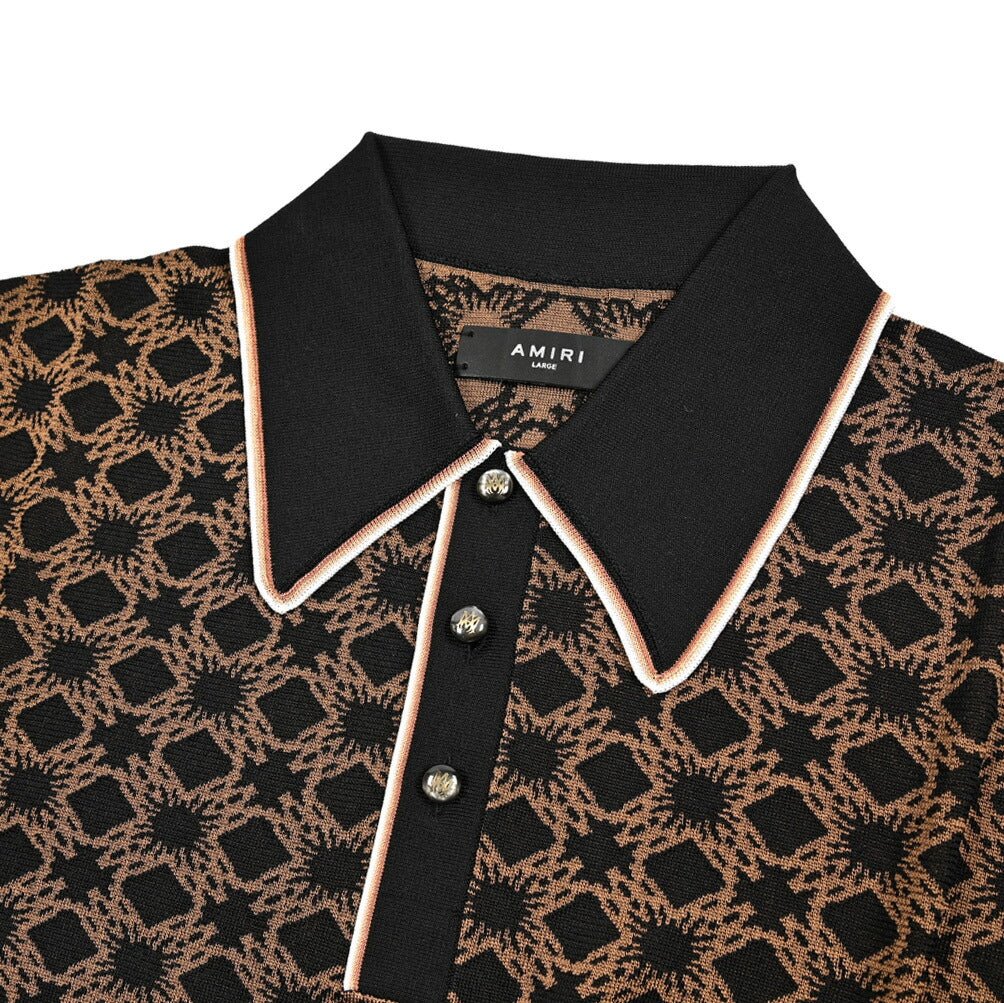 AMIRI ビスコース100% 半袖ニットポロシャツ｜430557-L｜GUARDAROBA MILANO OFFICIAL STORE