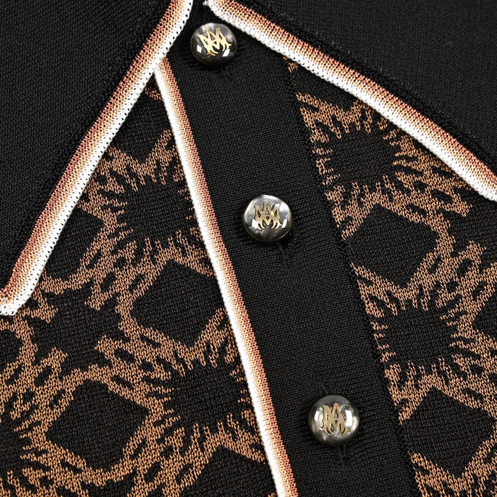 AMIRI ビスコース100% 半袖ニットポロシャツ｜430557-L｜GUARDAROBA MILANO OFFICIAL STORE