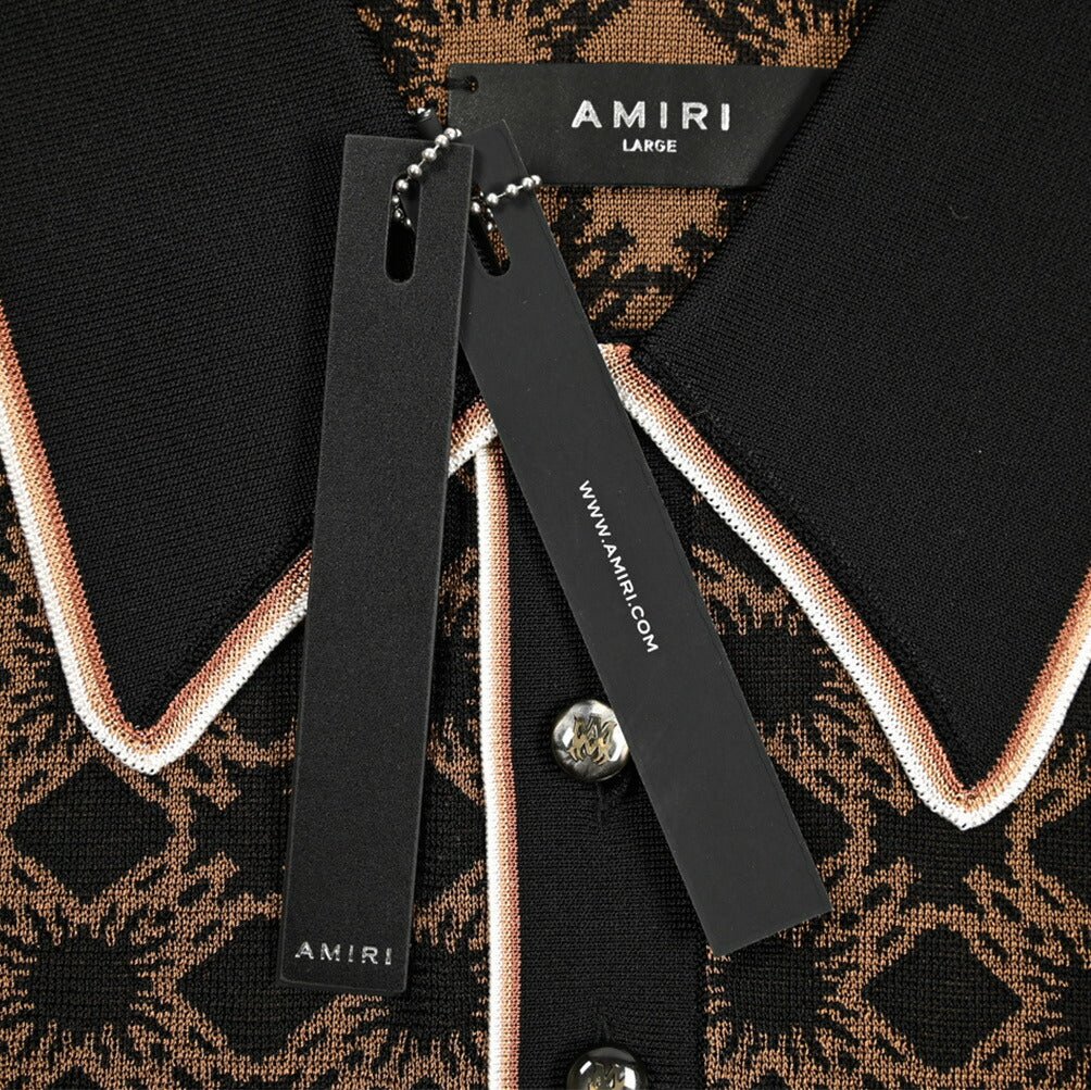 AMIRI ビスコース100% 半袖ニットポロシャツ｜430557-L｜GUARDAROBA MILANO OFFICIAL STORE