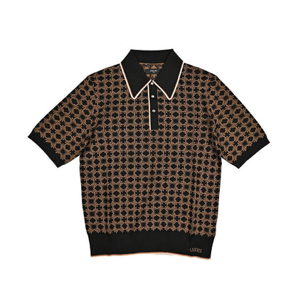AMIRI ビスコース100% 半袖ニットポロシャツ｜430557-L｜GUARDAROBA MILANO OFFICIAL STORE