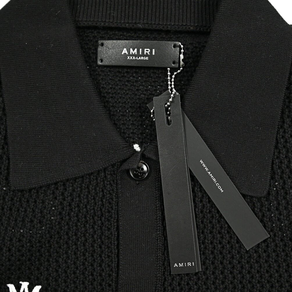 AMIRI コットン100% 背面刺繍半袖ニットポロシャツ｜430569｜GUARDAROBA MILANO OFFICIAL STORE