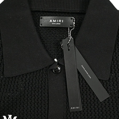 AMIRI コットン100% 背面刺繍半袖ニットポロシャツ｜430569｜GUARDAROBA MILANO OFFICIAL STORE