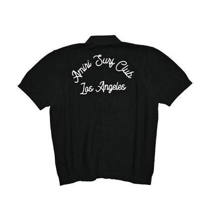AMIRI コットン100% 背面刺繍半袖ニットポロシャツ｜430569｜GUARDAROBA MILANO OFFICIAL STORE