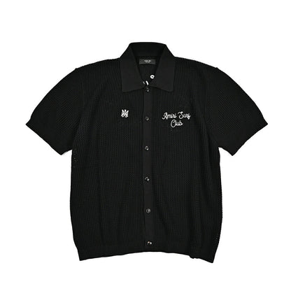AMIRI コットン100% 背面刺繍半袖ニットポロシャツ｜430569｜GUARDAROBA MILANO OFFICIAL STORE