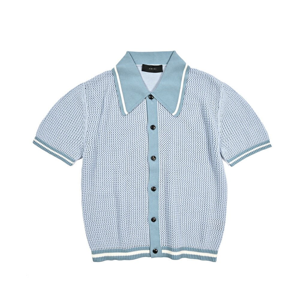 【イタリア製】GRAN SASSO コットンパイル　スキッパーニットポロシャツ SALE｜GRAN SASSO コットン100% スキッパーカラーニットポロシャツ
