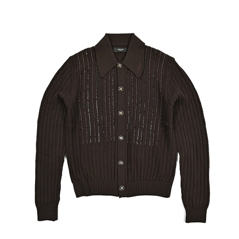 AMIRI ウール100% 襟付きニットカーディガン｜430573-S｜GUARDAROBA MILANO OFFICIAL STORE