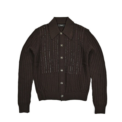 AMIRI ウール100% 襟付きニットカーディガン｜430573-S｜GUARDAROBA MILANO OFFICIAL STORE