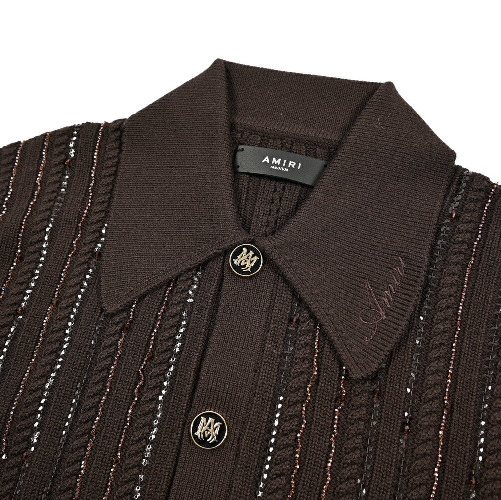 AMIRI ウール100% 襟付きニットカーディガン｜430573-S｜GUARDAROBA MILANO OFFICIAL STORE