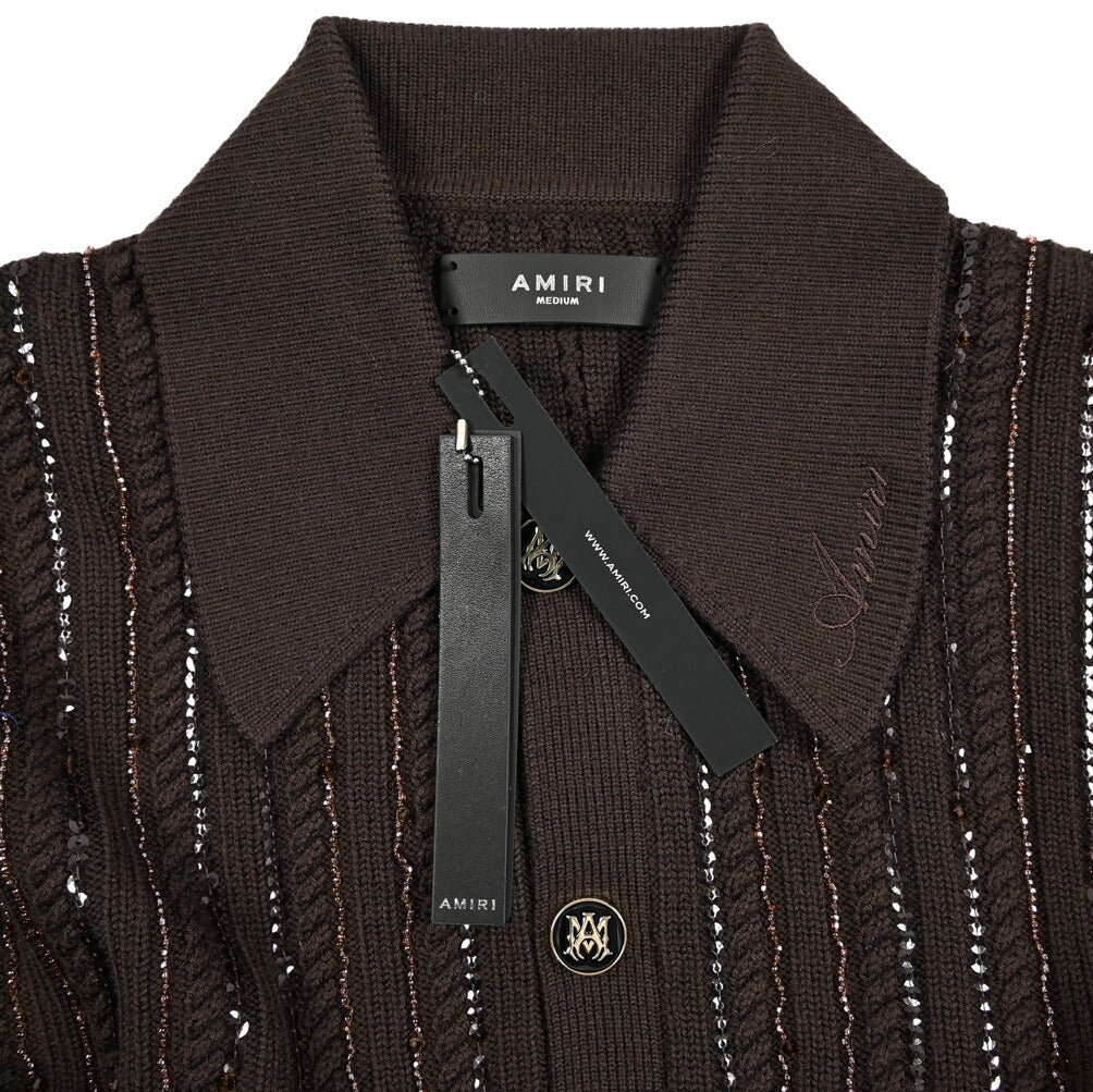 AMIRI ウール100% 襟付きニットカーディガン｜430573-S｜GUARDAROBA MILANO OFFICIAL STORE
