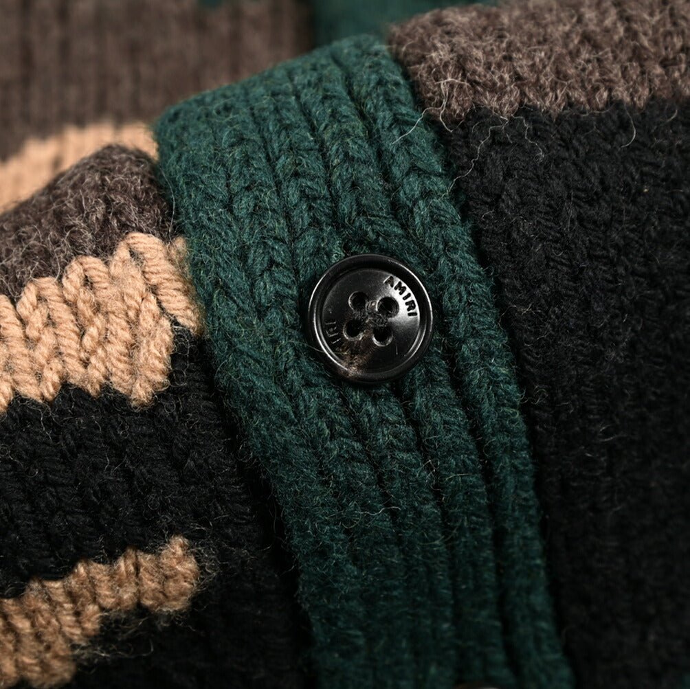 AMIRI ウール100% ラペル付きニットカーディガン｜430577｜GUARDAROBA MILANO OFFICIAL STORE