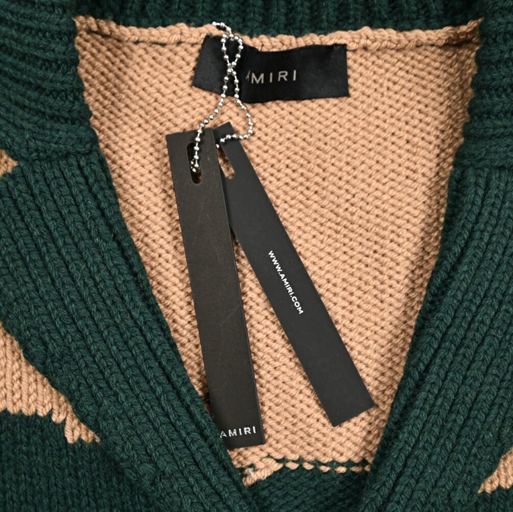 AMIRI ウール100% ラペル付きニットカーディガン｜430577｜GUARDAROBA MILANO OFFICIAL STORE