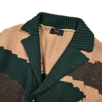 AMIRI ウール100% ラペル付きニットカーディガン｜430577｜GUARDAROBA MILANO OFFICIAL STORE