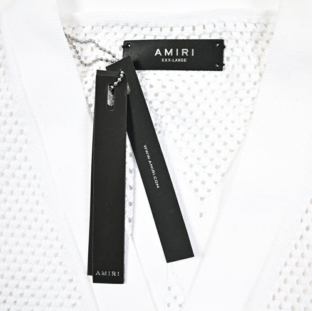 AMIRI カーディガン M ブラック/ホワイト CLEARANCE SALE｜AMIRI アミリ / コットン100% ニットカーディガン
