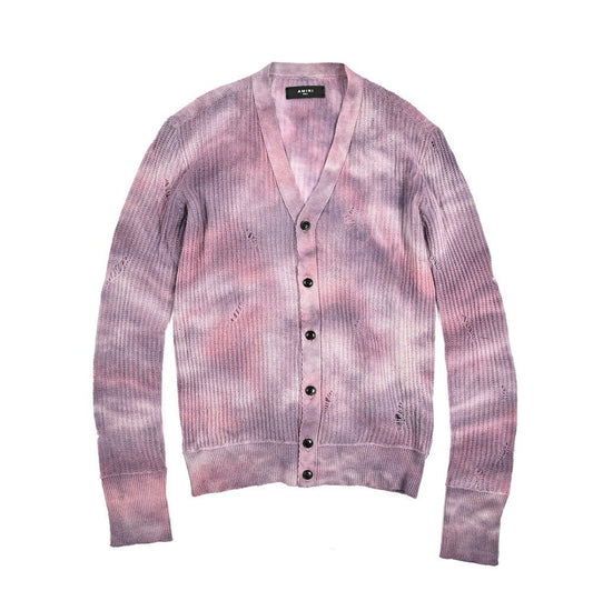 AMIRI カシミヤ100% ミドルゲージニットカーディガン タイダイ染め｜430605｜GUARDAROBA MILANO OFFICIAL STORE