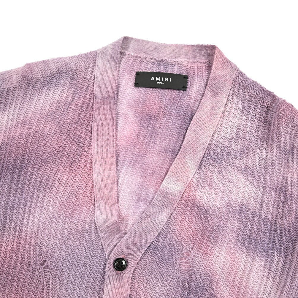 AMIRI カシミヤ100% ミドルゲージニットカーディガン タイダイ染め｜430605｜GUARDAROBA MILANO OFFICIAL STORE