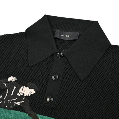 AMIRI ウール100% 半袖ニットポロシャツ｜430607-M｜GUARDAROBA MILANO OFFICIAL STORE