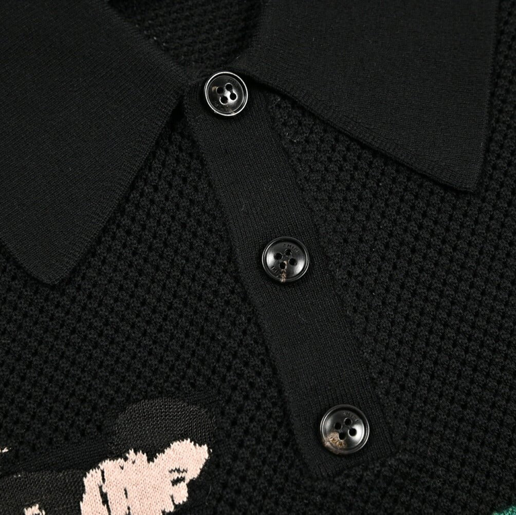 AMIRI ウール100% 半袖ニットポロシャツ｜430607-M｜GUARDAROBA MILANO OFFICIAL STORE