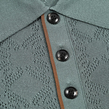 AMIRI ビスコース100% 半袖ニットポロシャツ｜430609-S｜GUARDAROBA MILANO OFFICIAL STORE