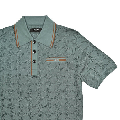 AMIRI ビスコース100% 半袖ニットポロシャツ｜430609-S｜GUARDAROBA MILANO OFFICIAL STORE