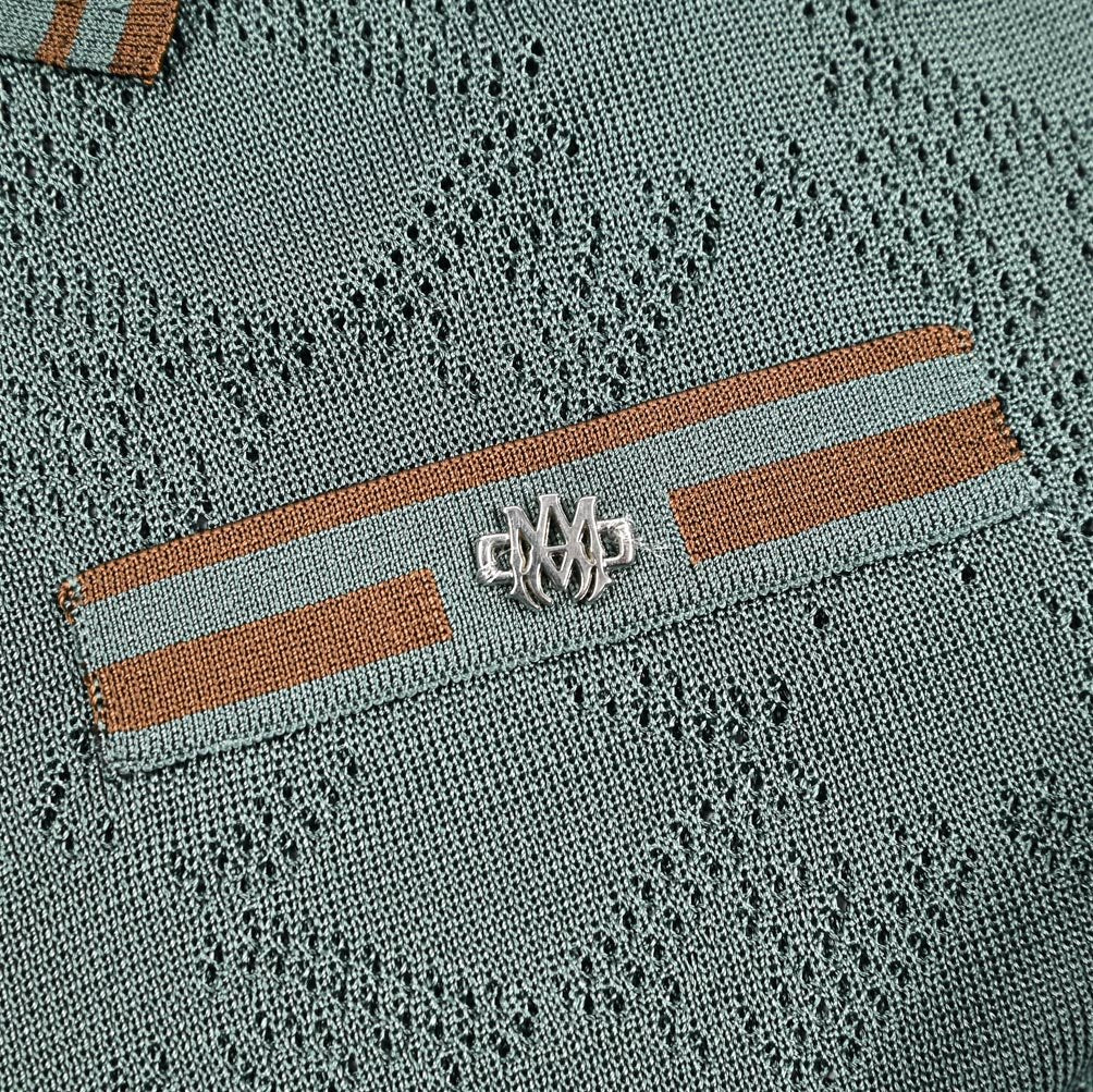 AMIRI ビスコース100% 半袖ニットポロシャツ｜430609-S｜GUARDAROBA MILANO OFFICIAL STORE