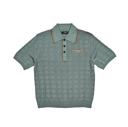 AMIRI ビスコース100% 半袖ニットポロシャツ｜430609-S｜GUARDAROBA MILANO OFFICIAL STORE