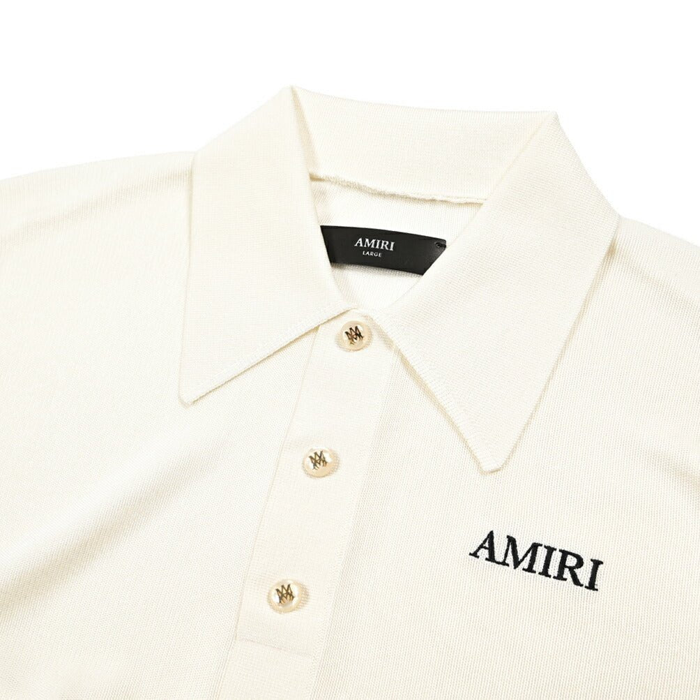 AMIRI ビスコース100% 半袖ニットポロシャツ｜430616｜GUARDAROBA MILANO OFFICIAL STORE