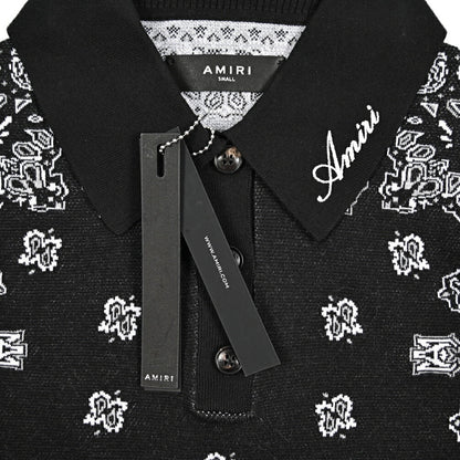 【レディース】AMIRI コットン100% クロップド半袖ニットポロシャツ｜430620｜GUARDAROBA MILANO OFFICIAL STORE