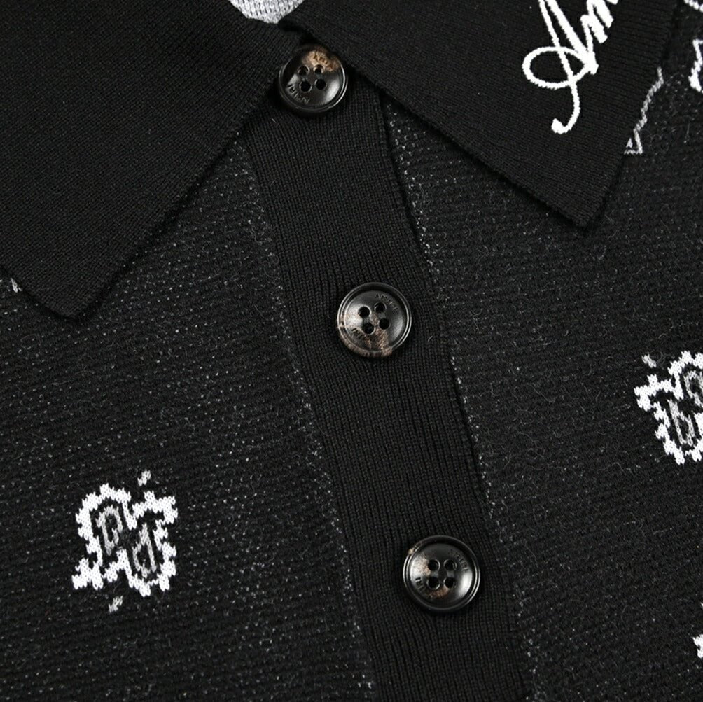 【レディース】AMIRI コットン100% クロップド半袖ニットポロシャツ｜430620｜GUARDAROBA MILANO OFFICIAL STORE