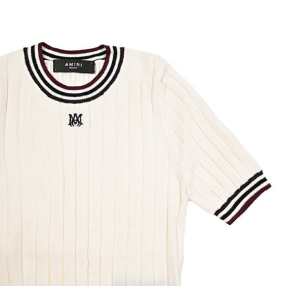 【レディース】AMIRI ウール100% クロップド半袖ニットセーター｜430623-S｜GUARDAROBA MILANO OFFICIAL STORE